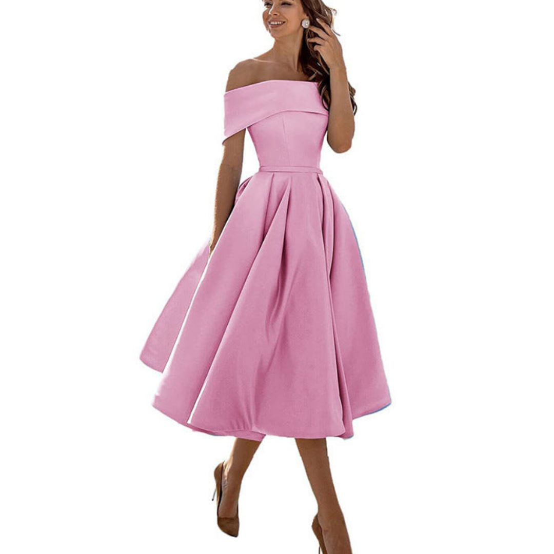 Timeless Off-Shoulder Midi Dress for Women