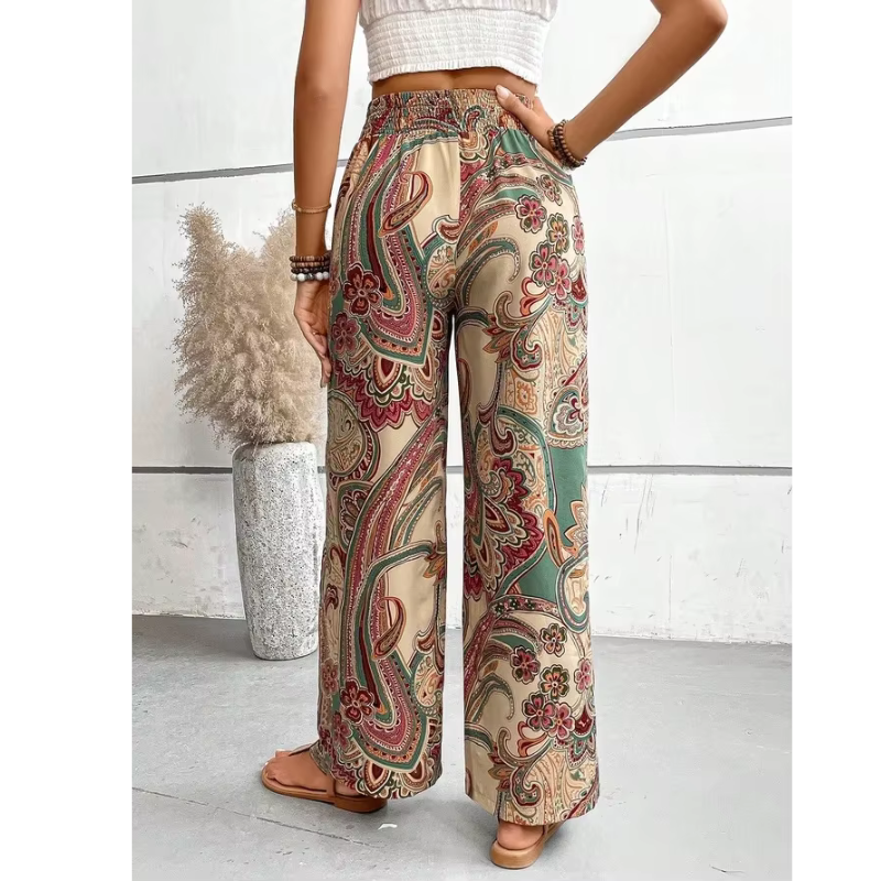 Boho Style Wide Leg Pants for Women
