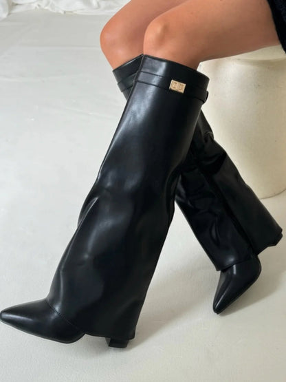Women's Buckle Knee High Boots | Winter