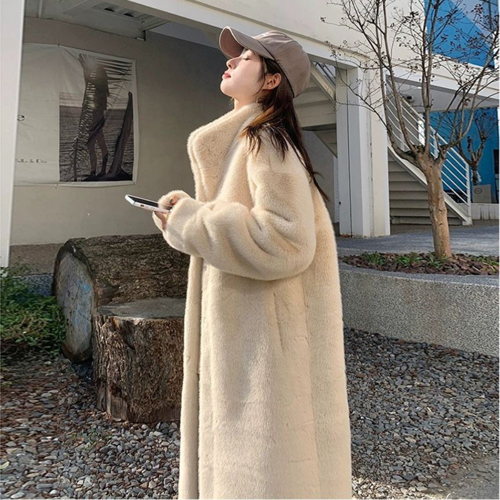 Long Faux Fur Coat for Women - Liana