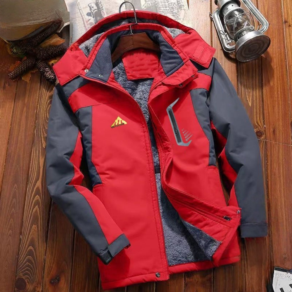 Fleece Lined Jacket with Hood for Men - Amalia