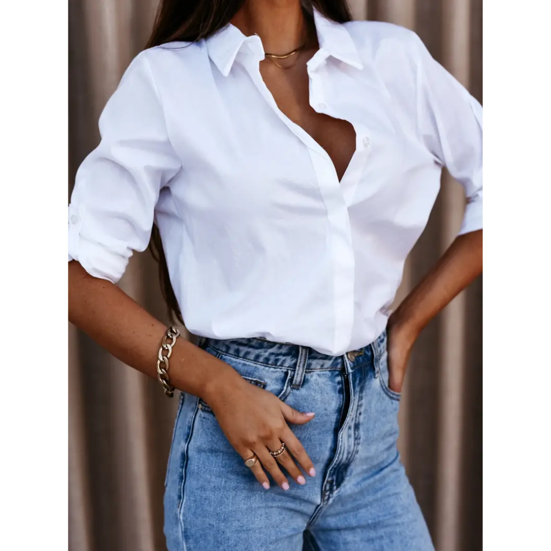 Casual Long Sleeve Summer Blouse for Women | Relaxed Fit Style