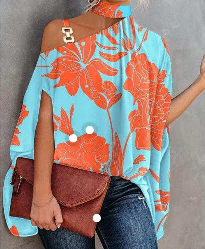 Chic Printed Summer Top with Short Sleeves for Women