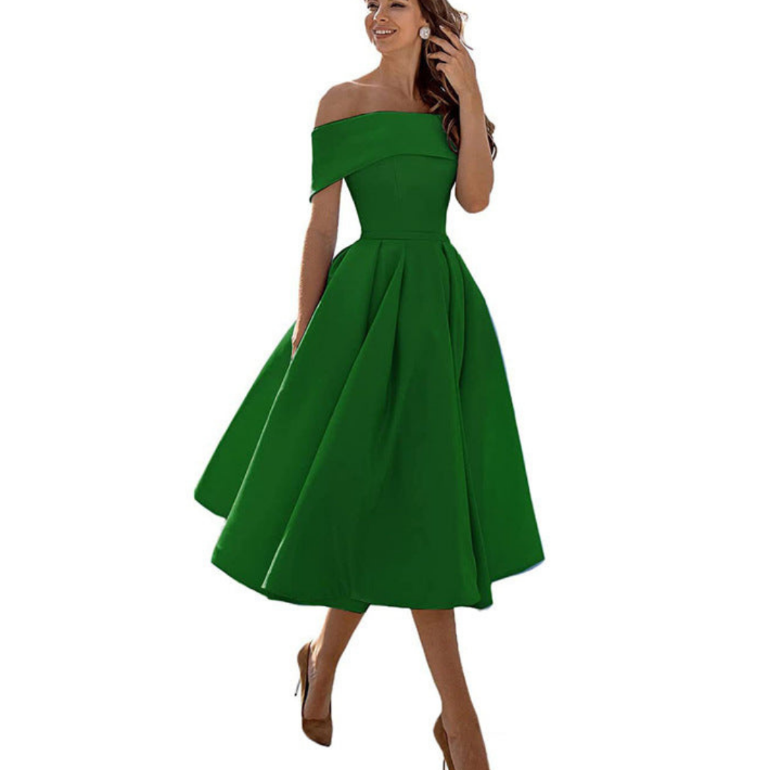 Timeless Off-Shoulder Midi Dress for Women