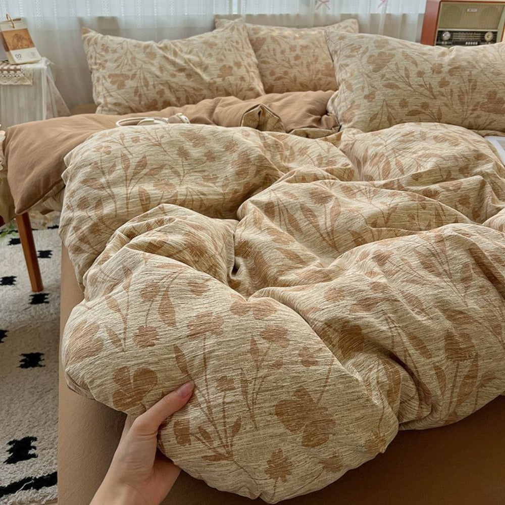 Floral Cotton Duvet Cover Bedding Set for Bedroom - Emanuela