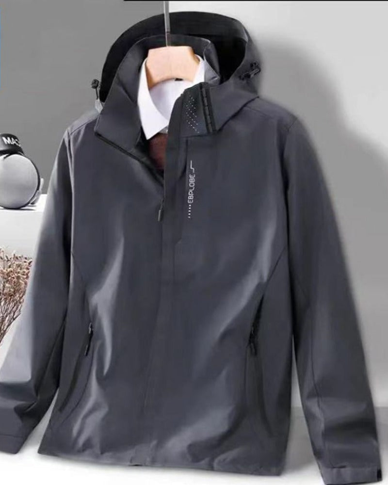 Waterproof Hooded Jacket with Zipper for Women - Marcia