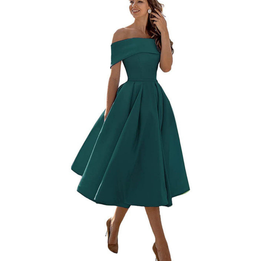 Timeless Off-Shoulder Midi Dress for Women