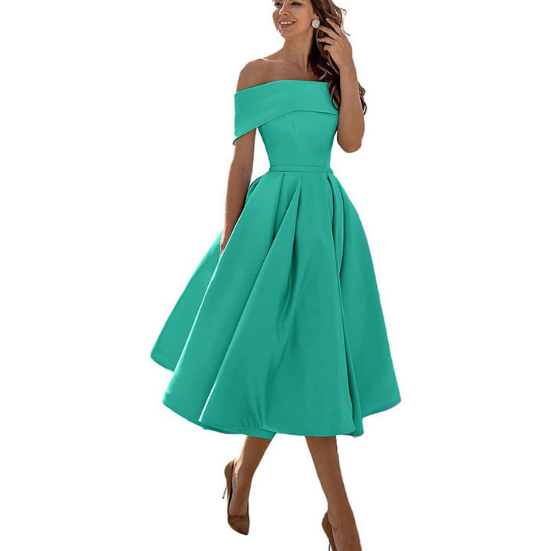 Timeless Off-Shoulder Midi Dress for Women
