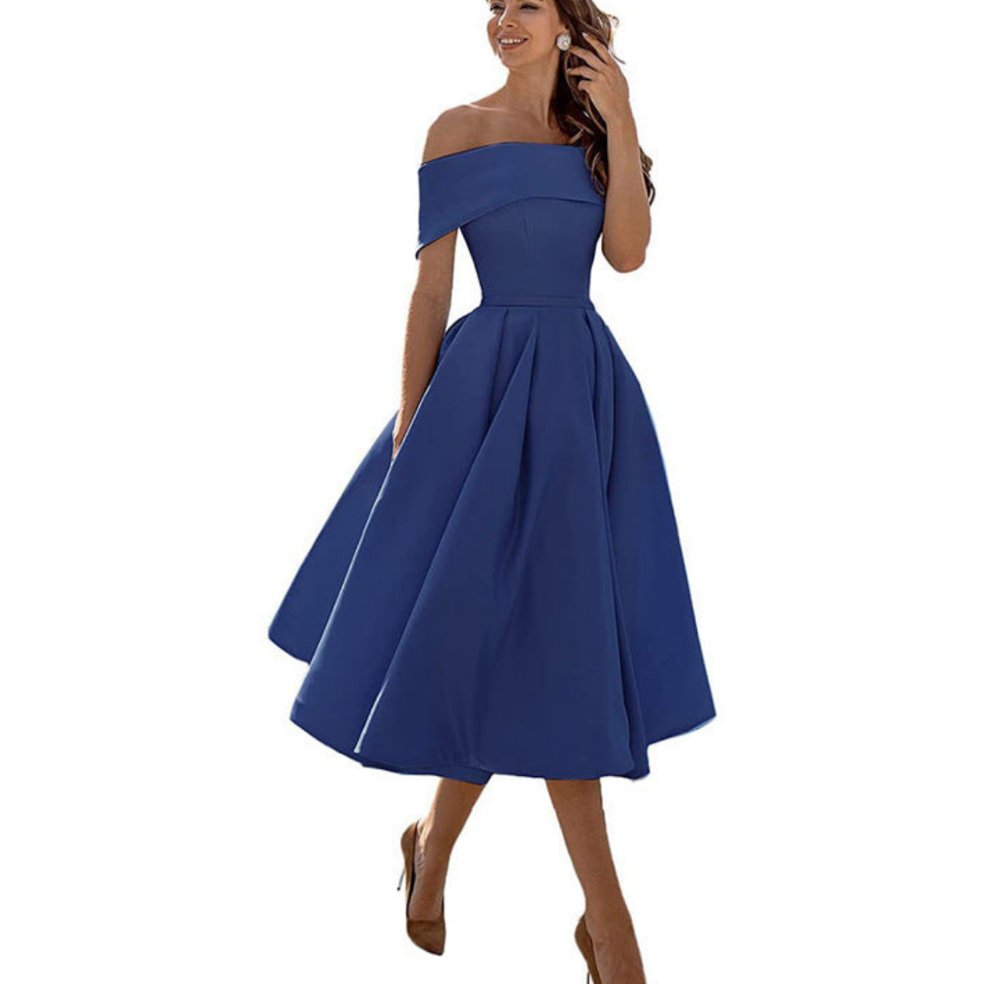 Timeless Off-Shoulder Midi Dress for Women