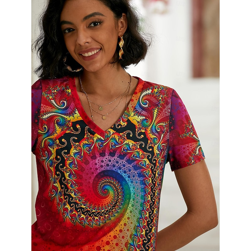 Soft Summer Top with V-Neck and Short Sleeves for Women