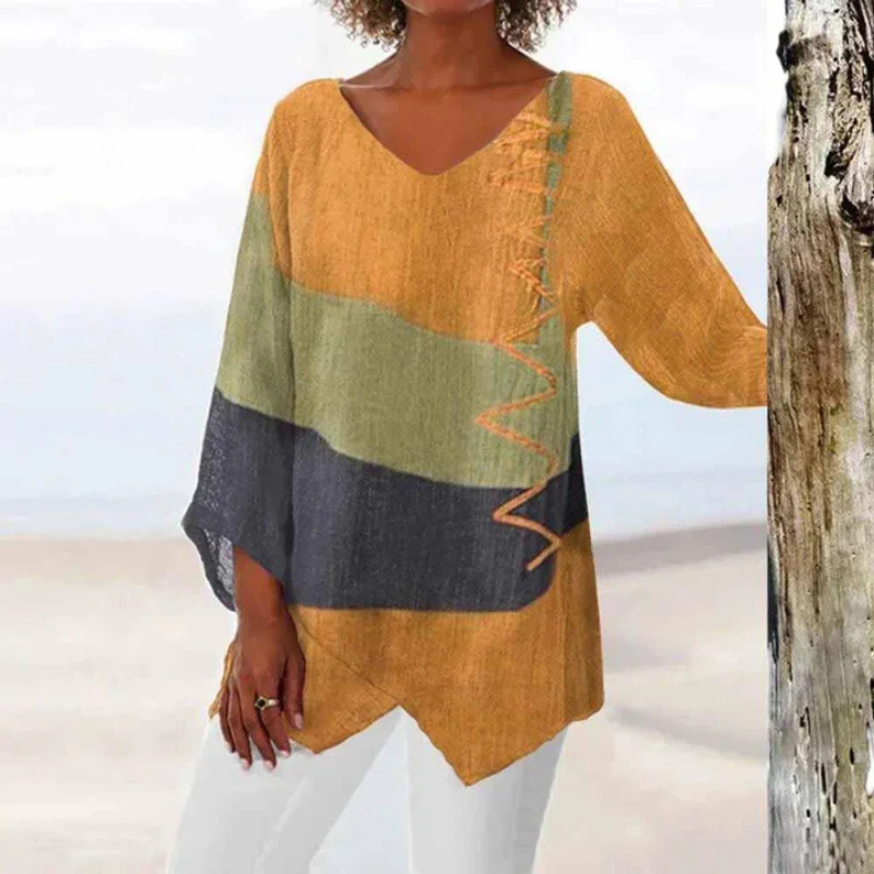 Three-Color Long Sleeve Blouse for Women | Summer Style