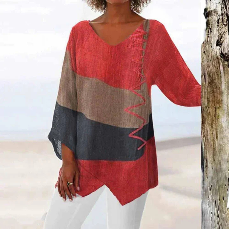 Three-Color Long Sleeve Blouse for Women | Summer Style