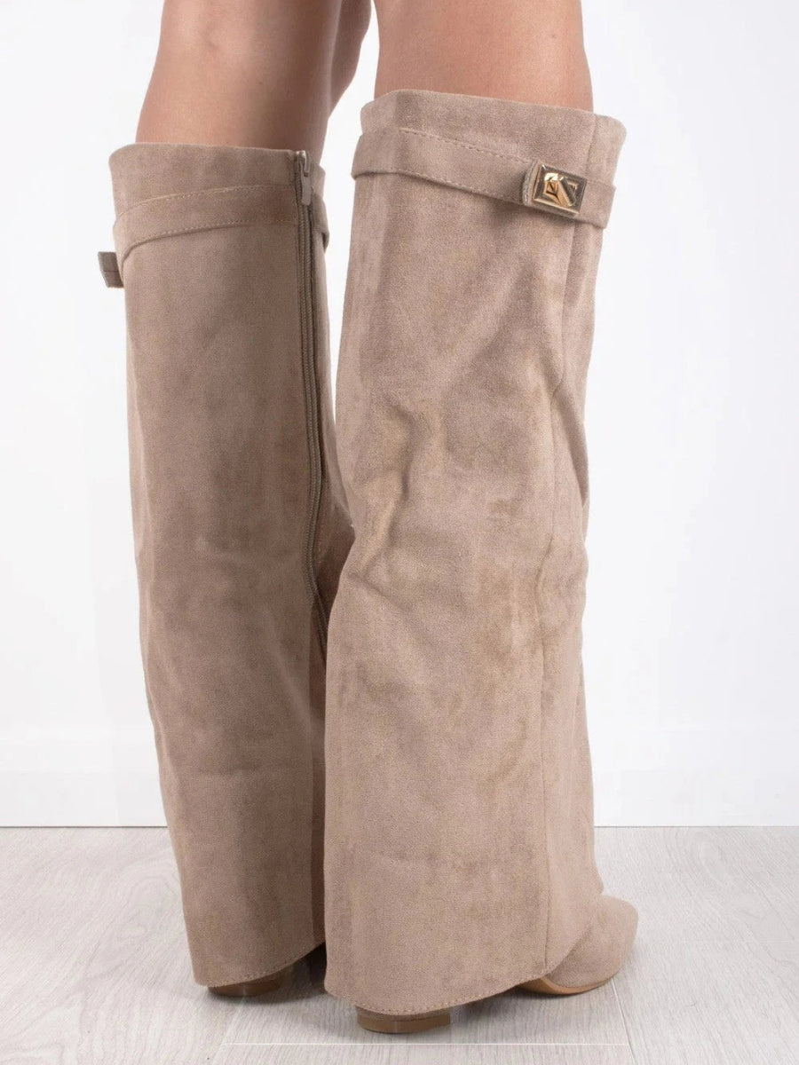 Women's Buckle Knee High Boots | Winter