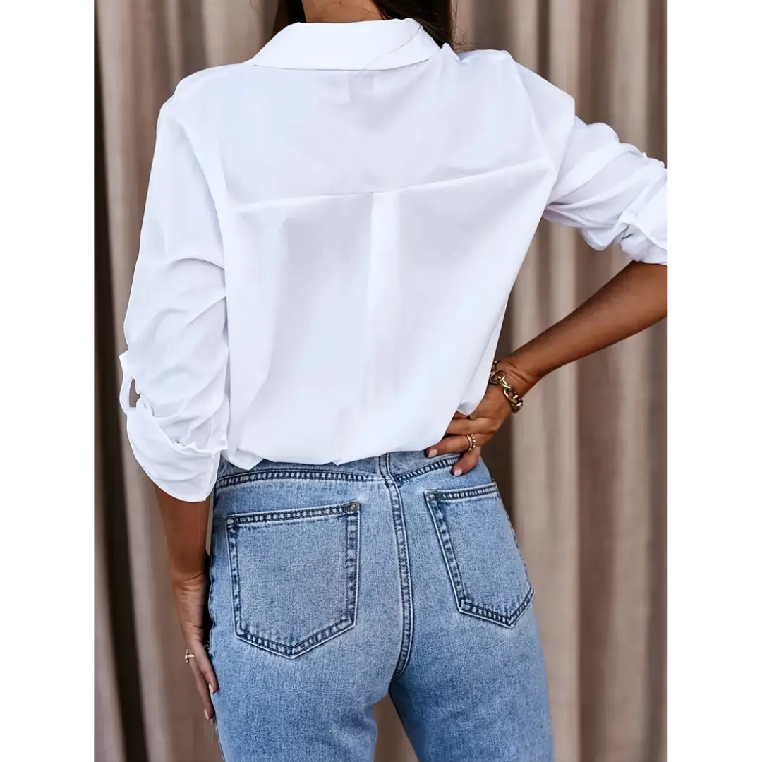 Casual Long Sleeve Summer Blouse for Women | Relaxed Fit Style