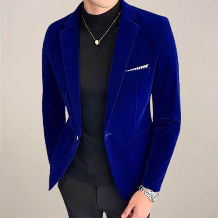 Men's Notched Lapel Formal Blazer Jacket | Slim Fit