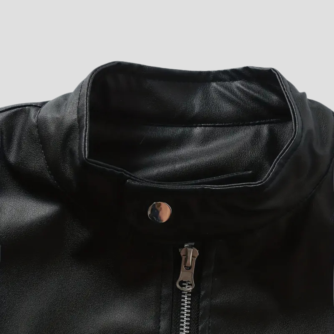 Men's Biker Leather Jacket | Zip