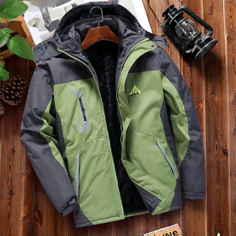 Fleece Lined Jacket with Hood for Men - Amalia