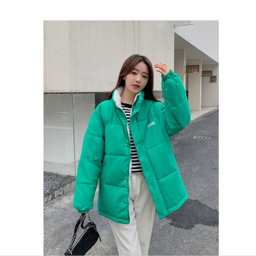 Reversible Puffer Jacket Two-Sided Coat for Women - Milena
