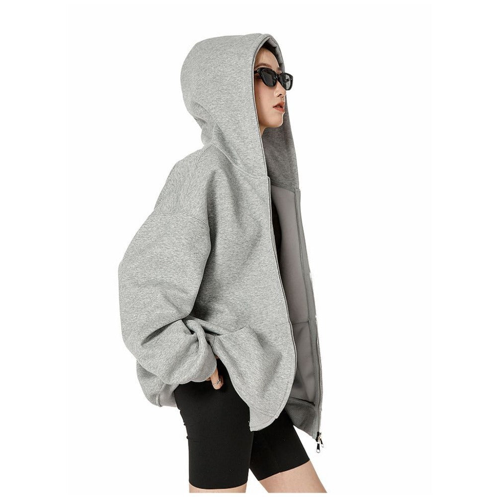 Oversized Zip Up Hoodie for Women - Dalila