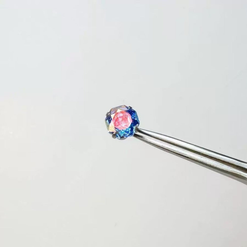 Purple Butterfly Stud and Dangle Earrings Set for Women - Grazia