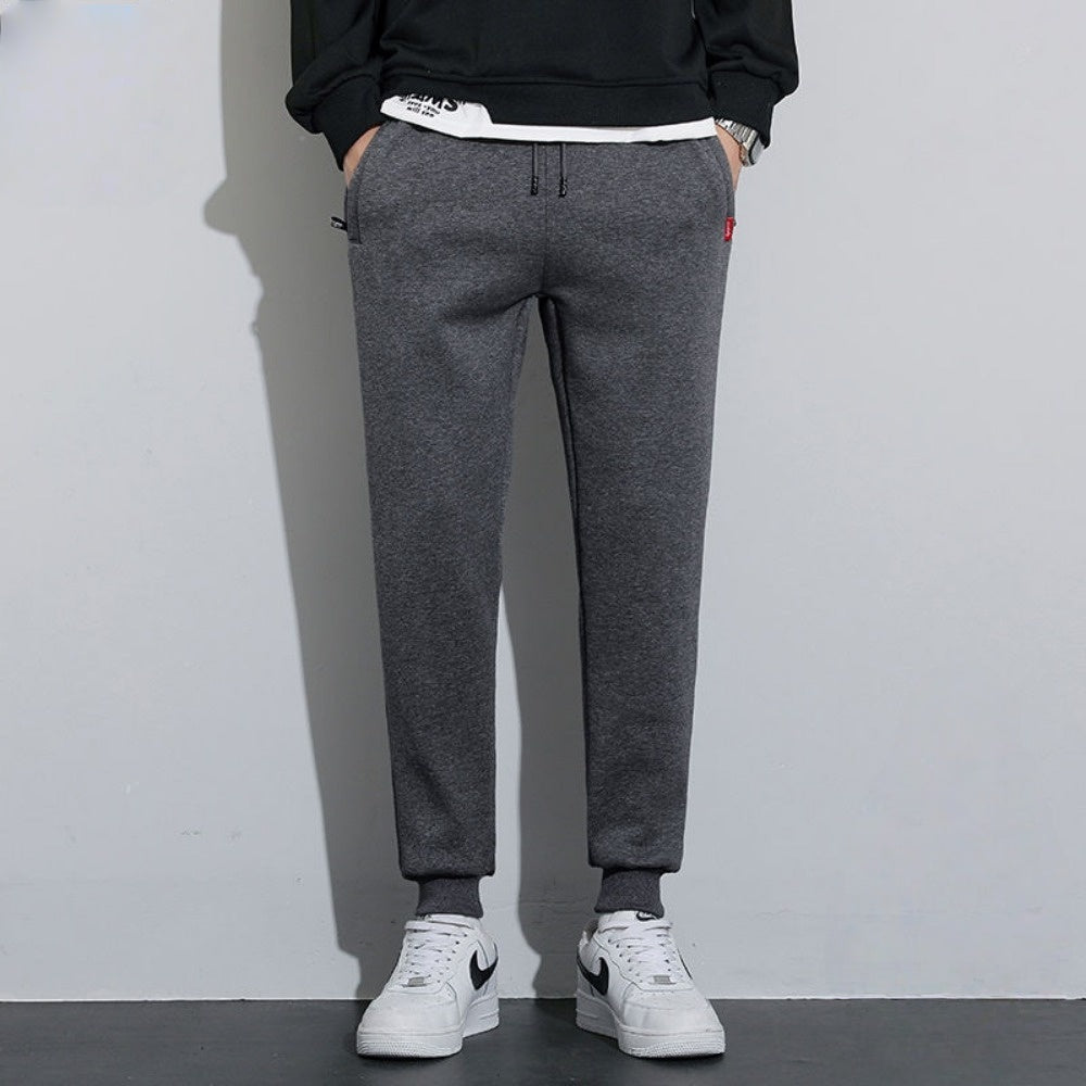 Fleece Lined Sweatpants with Elastic Waist for Men - Matilde