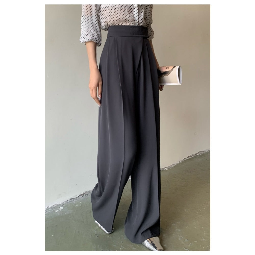 High-Waist Wide-Leg Trousers for Women - Rosa