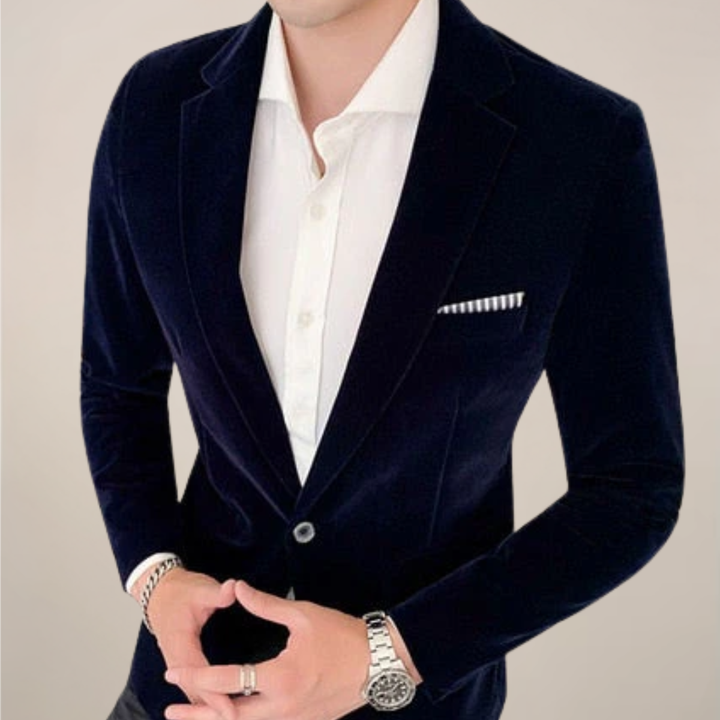 Men's Notched Lapel Formal Blazer Jacket | Slim Fit