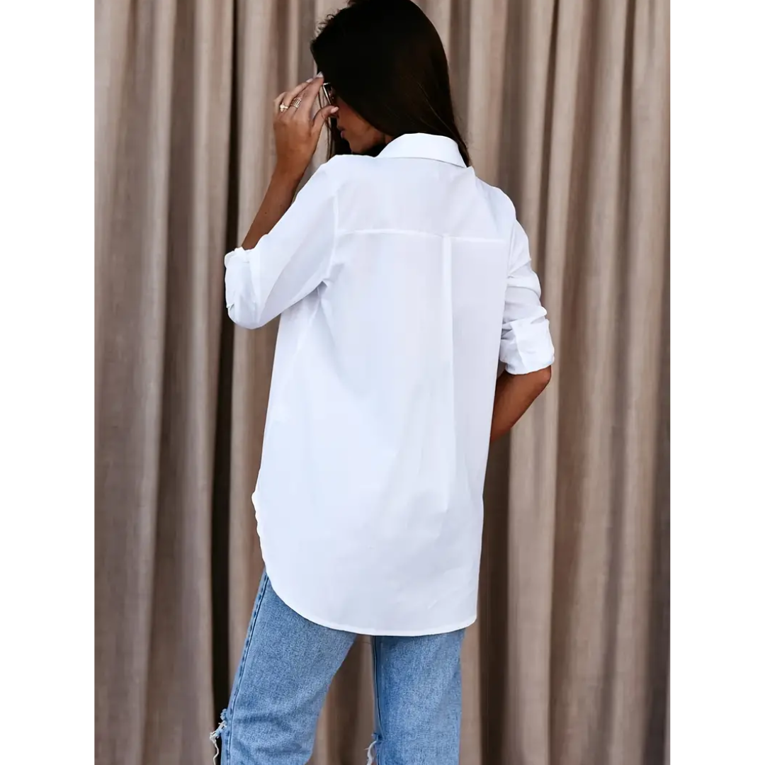 Casual Long Sleeve Summer Blouse for Women | Relaxed Fit Style