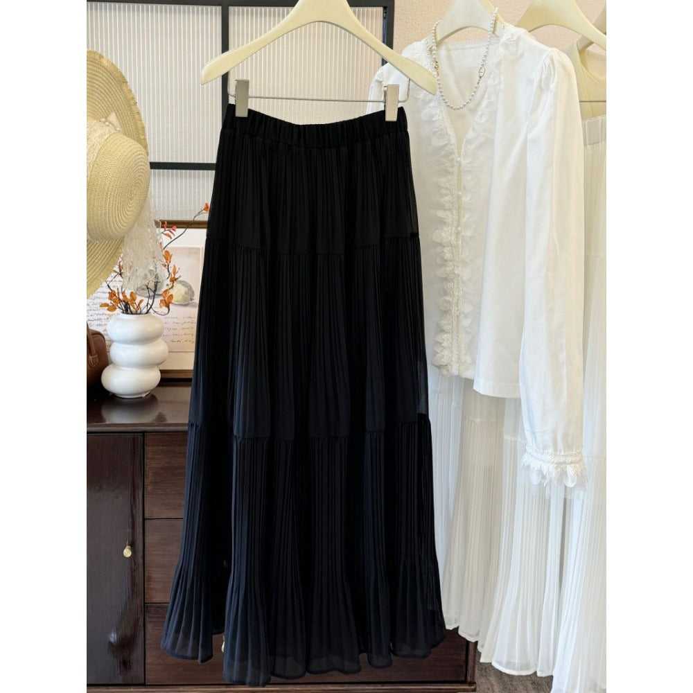 Pleated Maxi Skirt for Women - Carlotta