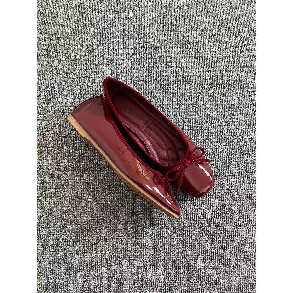 Patent Leather Ballet Flats for Women - Eva