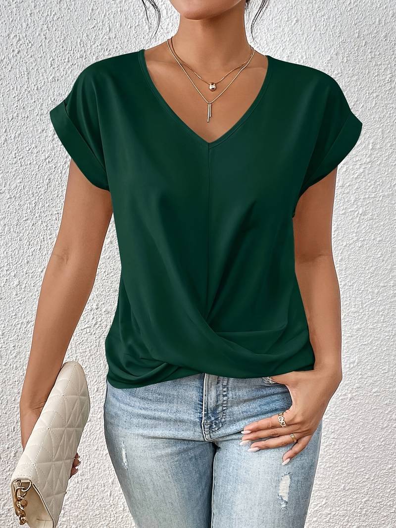 Breathable Summer Short Sleeve Top for Women – Lightweight & Comfortable