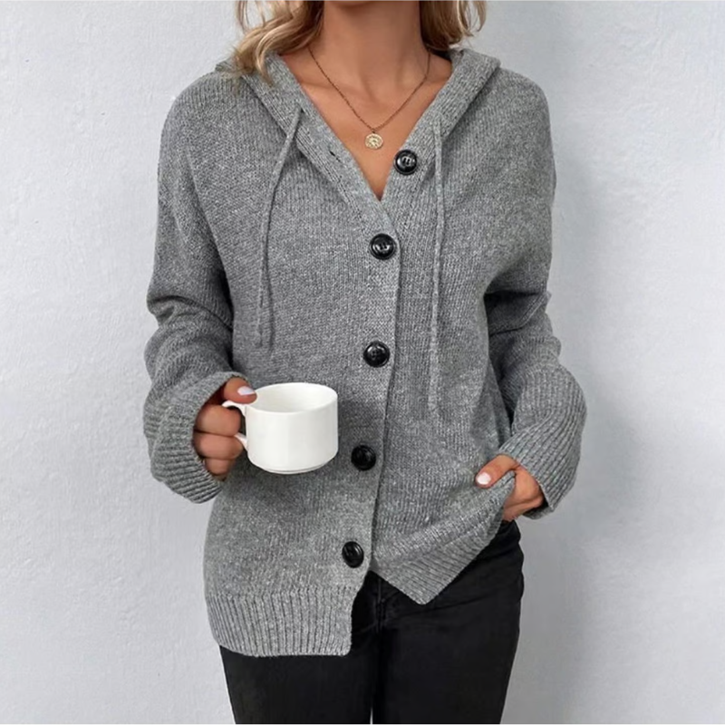 Warm Knit Cardigan with Button Detail for Women | Cozy Winter Layer