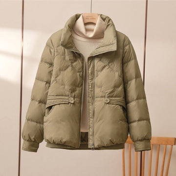Puffer Jacket with High Collar for Women - Rosanna