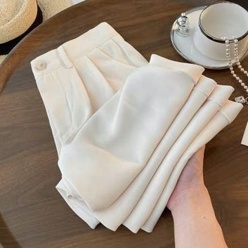 High Waisted Pleated Trousers for Women - Nina