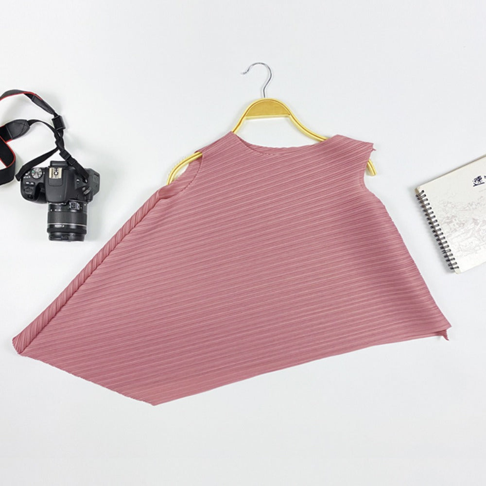 Sleeveless Asymmetrical Blouse Top for Women - Sara