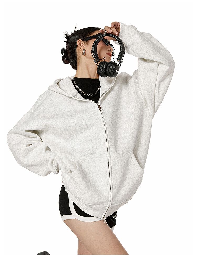 Oversized Zip Up Hoodie for Women - Dalila