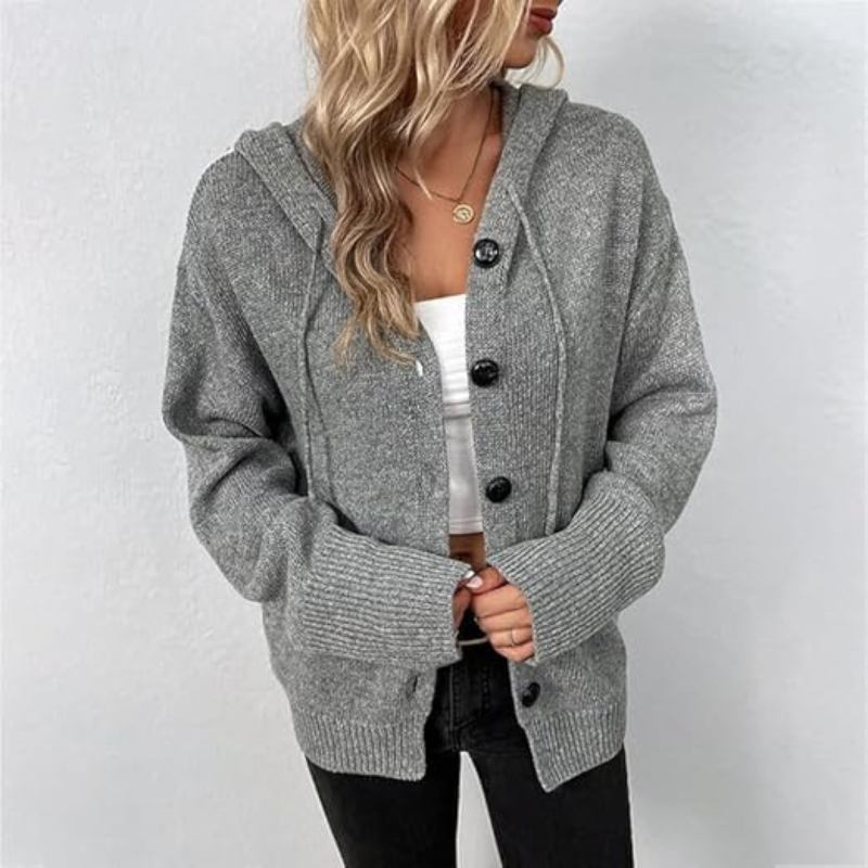 Warm Knit Cardigan with Button Detail for Women | Cozy Winter Layer