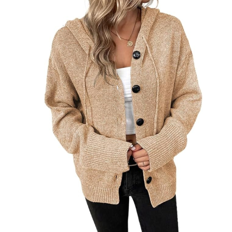 Warm Knit Cardigan with Button Detail for Women | Cozy Winter Layer