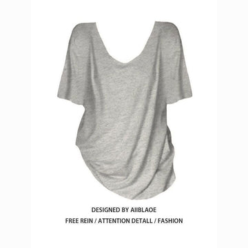 V Neck Short Sleeve T Shirt for Women - Pamela