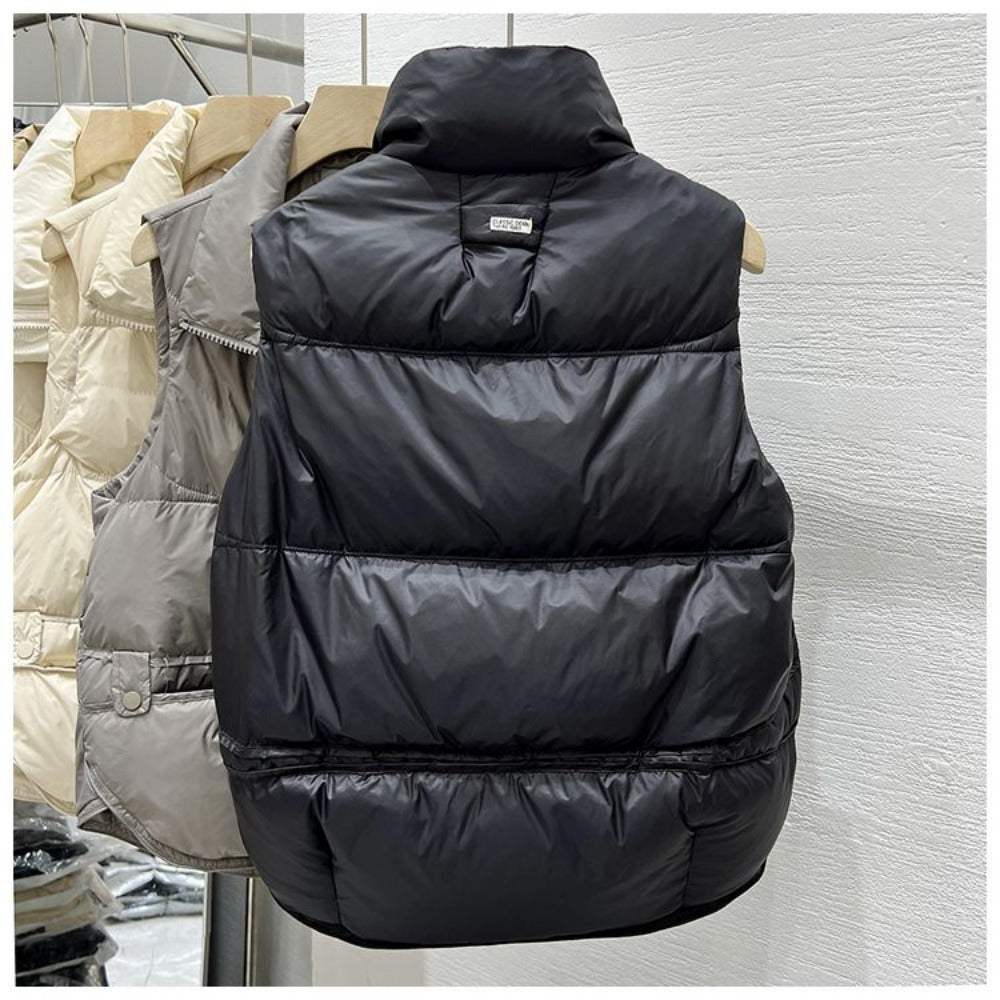 Puffer Vest with High Collar for Women - Greta