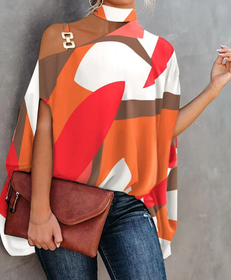 Chic Printed Summer Top with Short Sleeves for Women