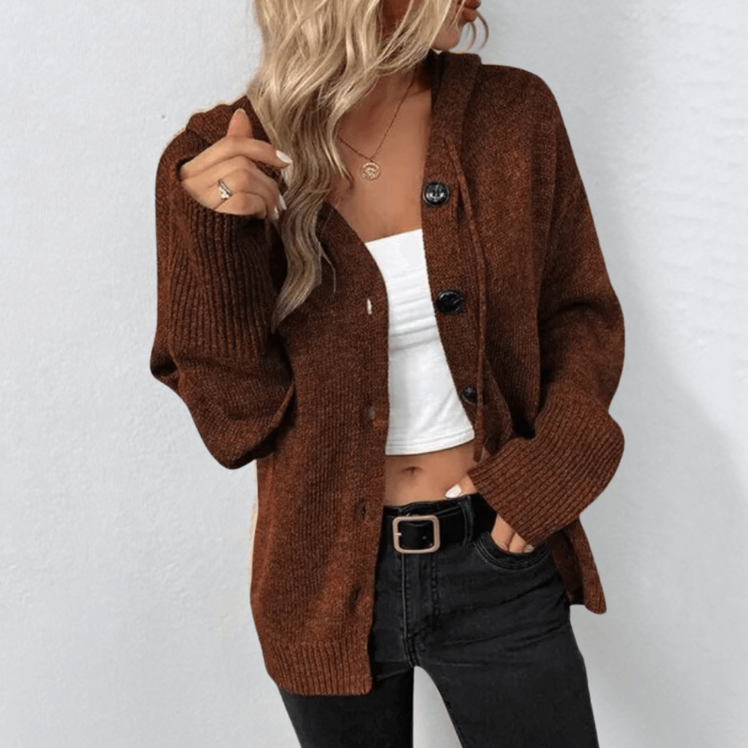 Warm Knit Cardigan with Button Detail for Women | Cozy Winter Layer