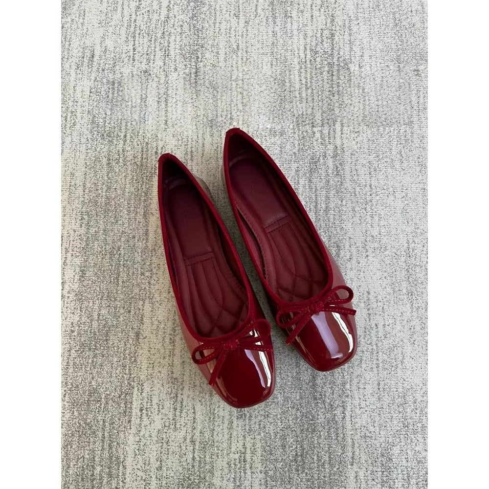 Patent Leather Ballet Flats for Women - Eva