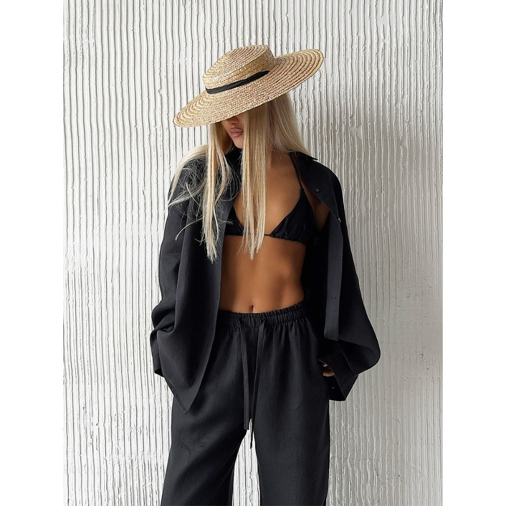 Linen Shirt and Pants Set for Women - Francesca