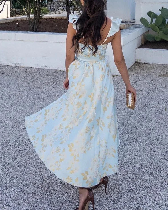 Women’s V-Neck Summer Dress with Lightweight Casual Fit