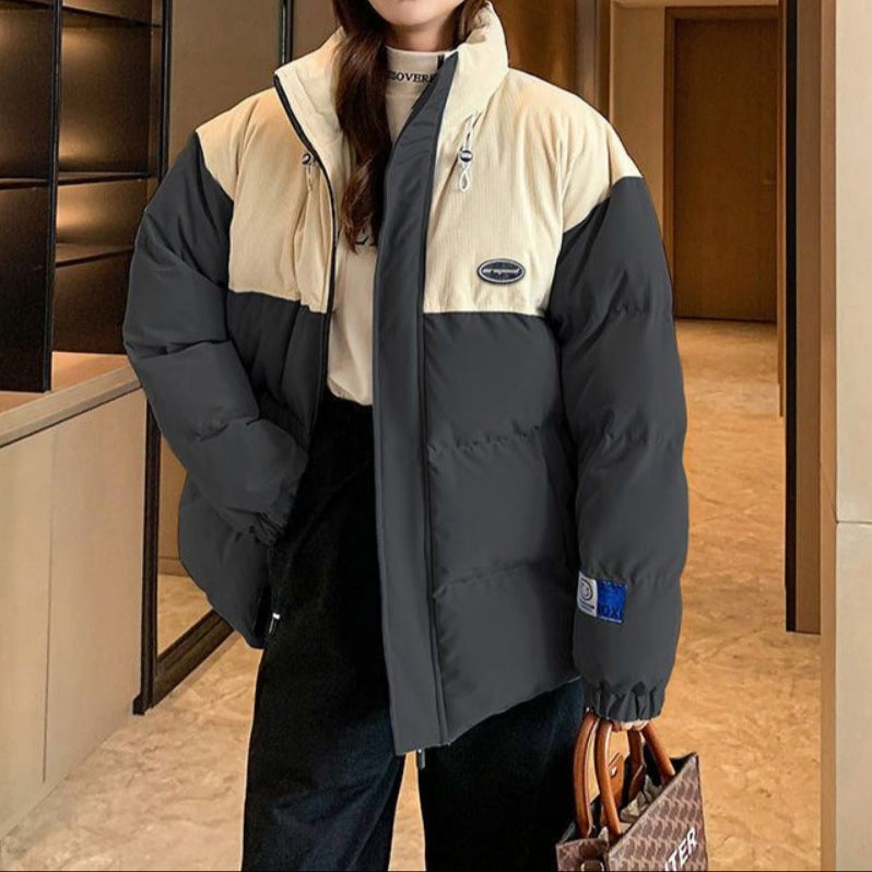 Puffer Jacket with High Collar for Women - Liberata