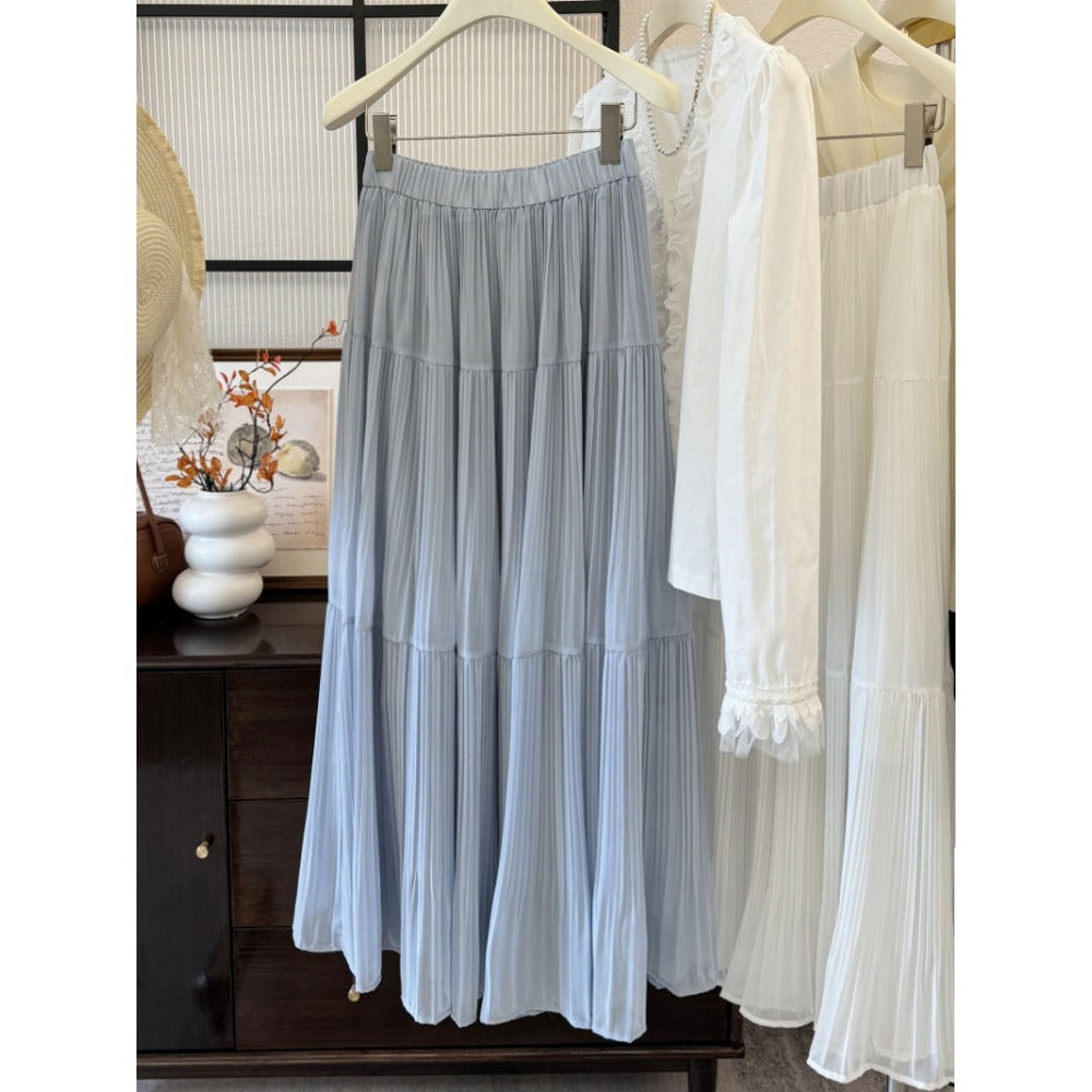 Pleated Maxi Skirt for Women - Carlotta