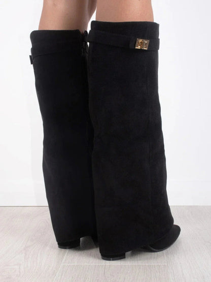 Women's Buckle Knee High Boots | Winter