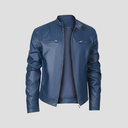 Men's Biker Leather Jacket | Zip