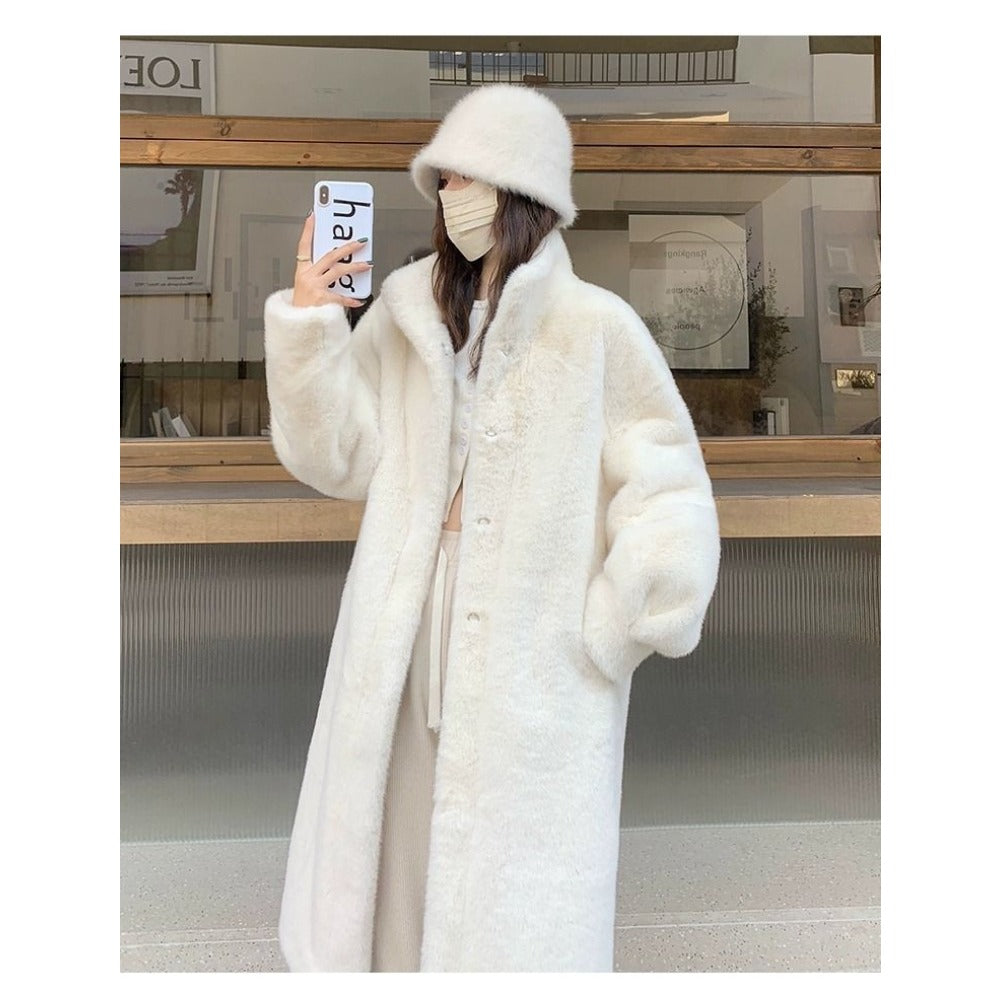 Long Faux Fur Coat for Women - Liana